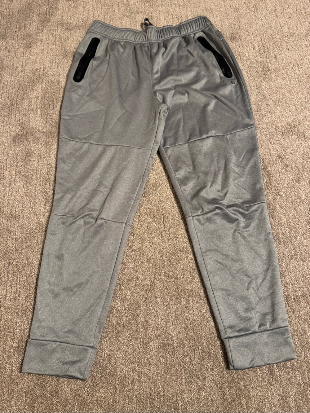 Men's Gray Athletic Joggers with Zip Pockets